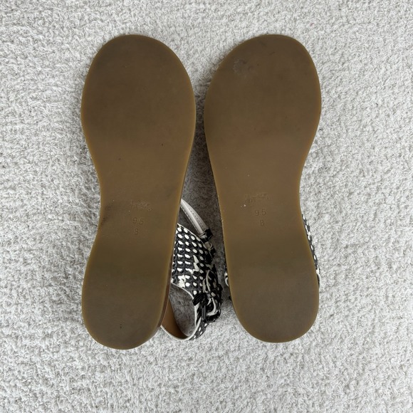 Coach‎ Sandals Womens 9.5B Snake Print Clarkson Leather T-Strap Adjustable Thong - Picture 10 of 14